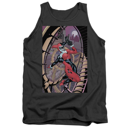 Batman Harley First Mens Tank Top Shirt Charcoal