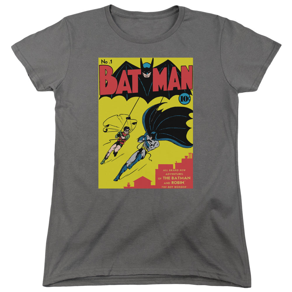 Batman Batman First Womens T Shirt Charcoal