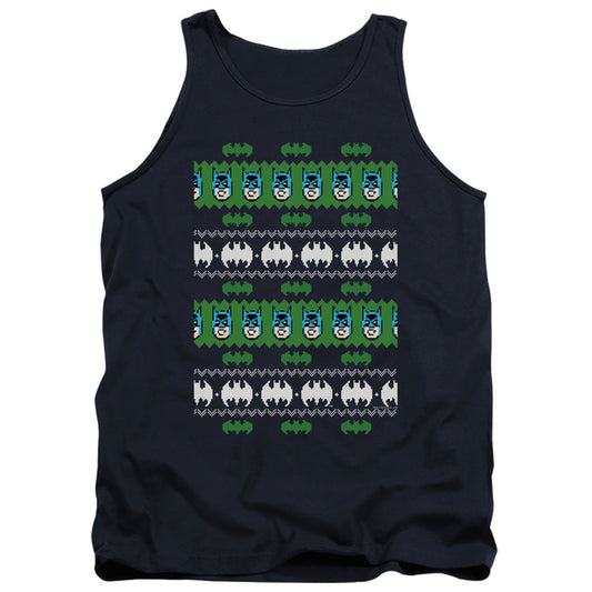 Batman Batman Christmas Sweater Mens Tank Top Shirt Navy Blue