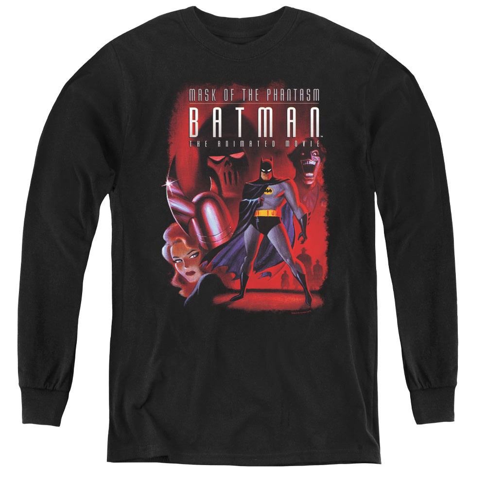Batman Phanta Cover Long Sleeve Kids Youth T Shirt Black