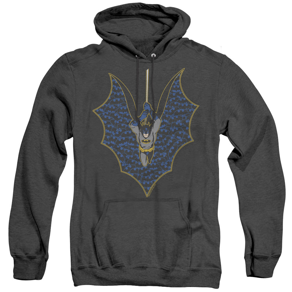 Batman Bat Fill Heather Mens Hoodie Black
