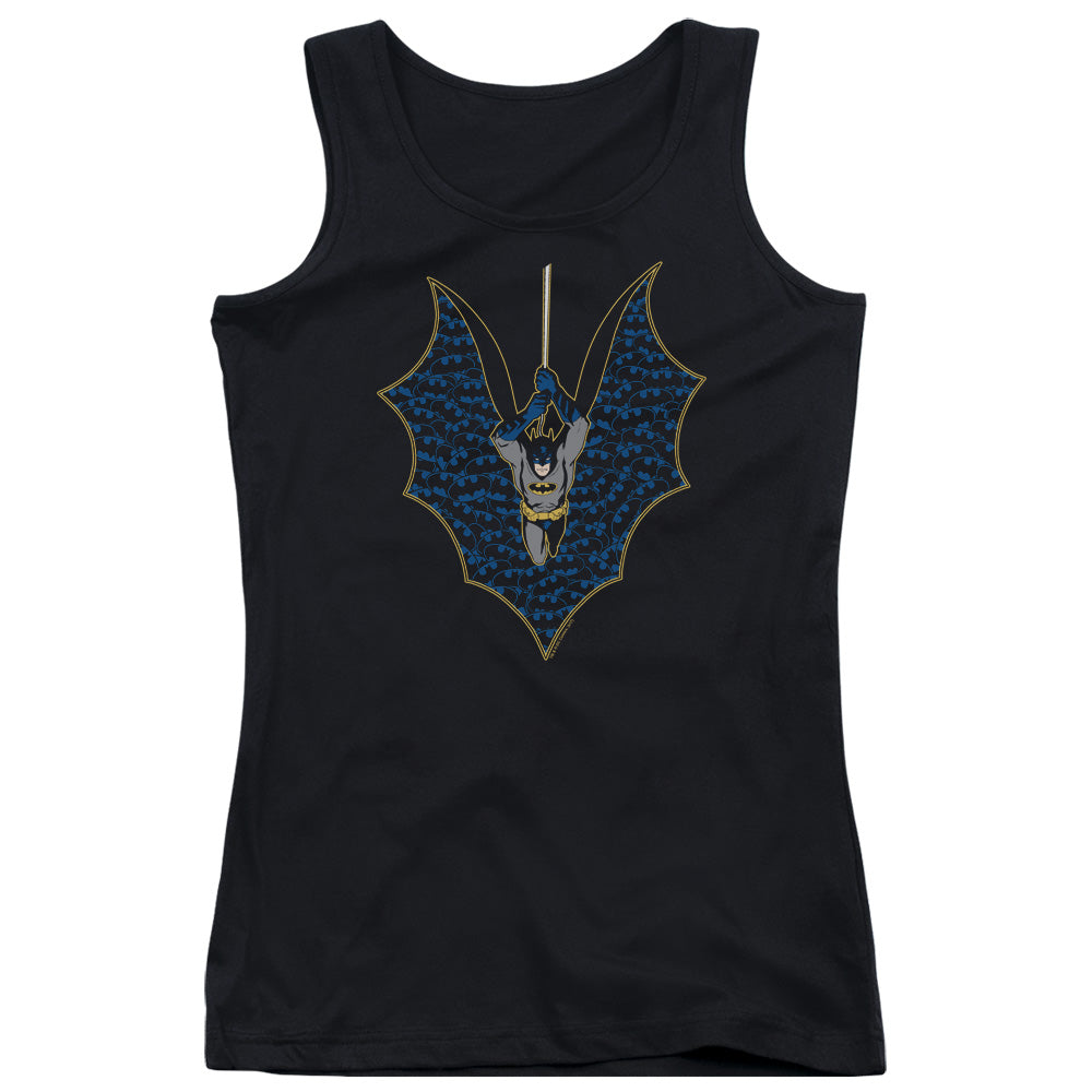 Batman Bat Fill Womens Tank Top Shirt Black