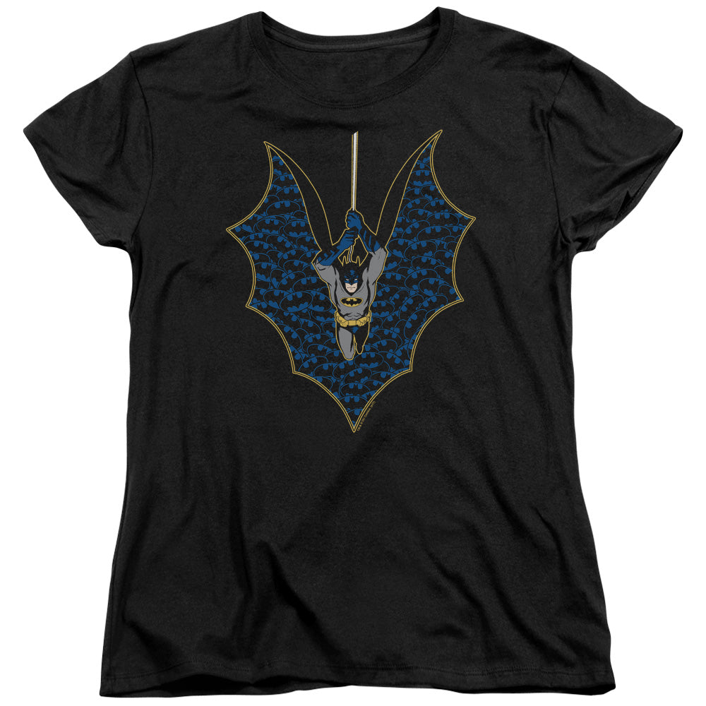Batman Bat Fill Womens T Shirt Black