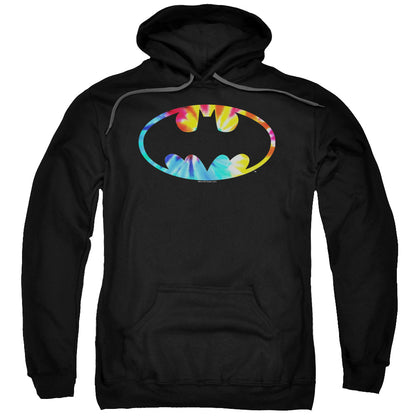 Batman Tie Dye Batman Logo Mens Hoodie Black