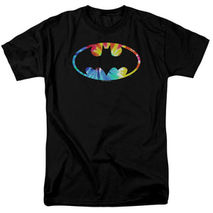 Batman Tie Dye Batman Logo Mens T Shirt Black