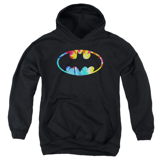 Batman Tie Dye Batman Logo Kids Youth Hoodie Black