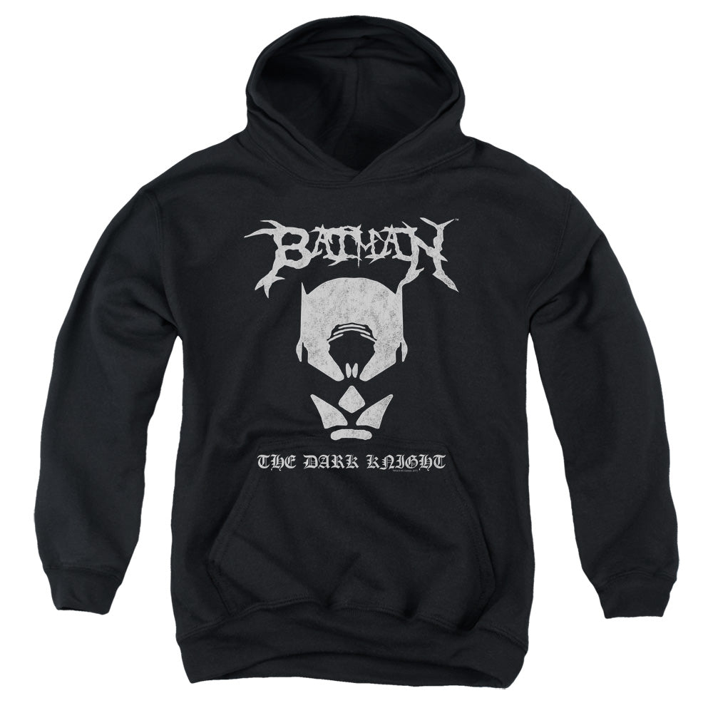 Batman Black Metal Batman Kids Youth Hoodie Black