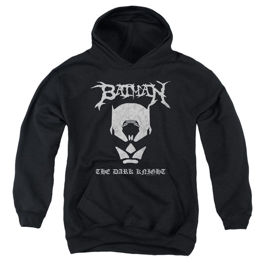 Batman Black Metal Batman Kids Youth Hoodie Black
