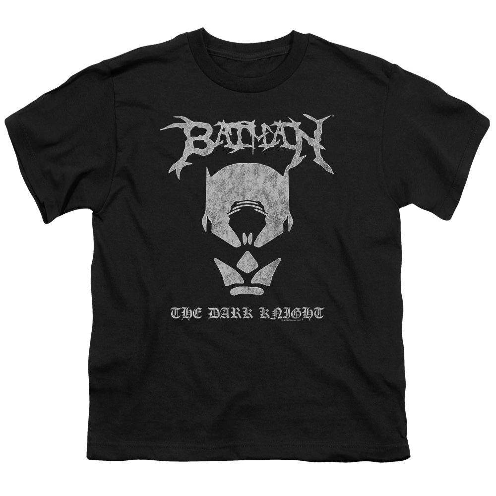 Batman Black Metal Batman Kids Youth T Shirt Black
