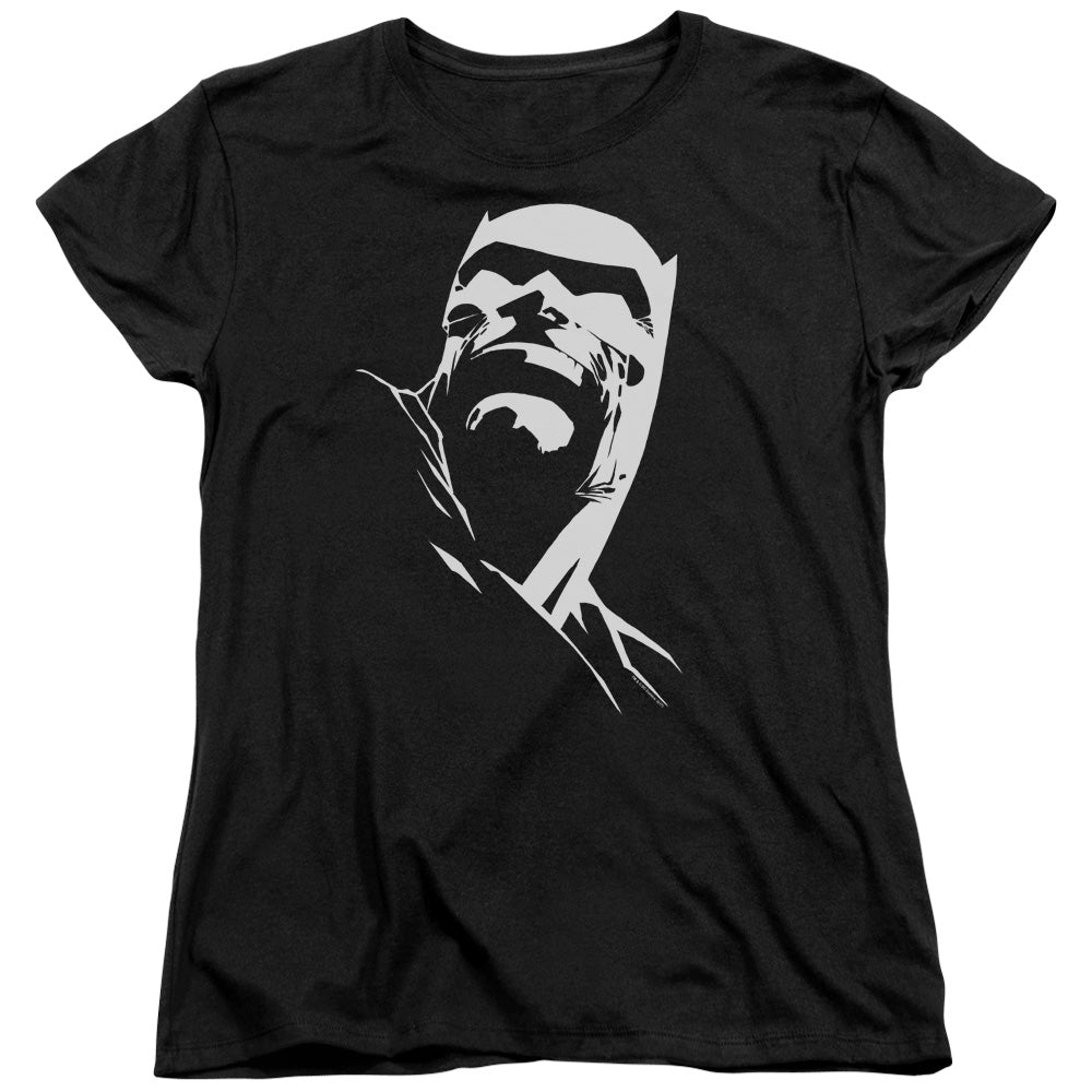 Batman Dkr Head Womens T Shirt Black