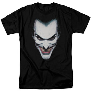 Batman Joker Portrait Mens T Shirt Black