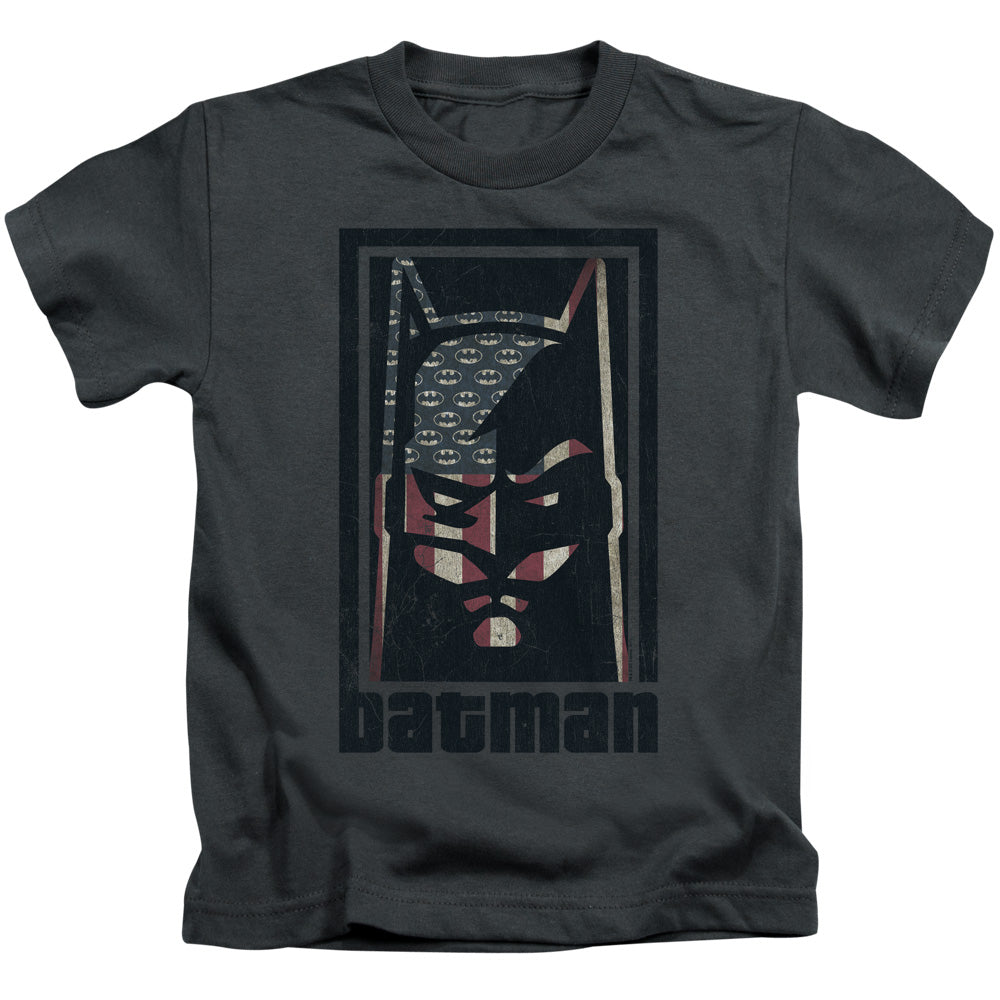 Batman American Batman Juvenile Kids Youth T Shirt Charcoal