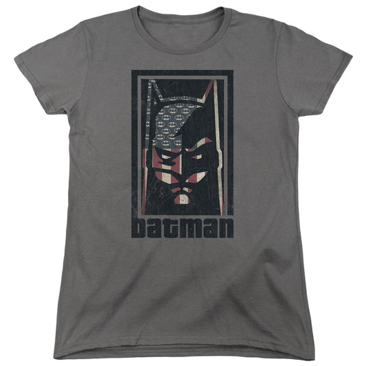 Batman American Batman Womens T Shirt Charcoal