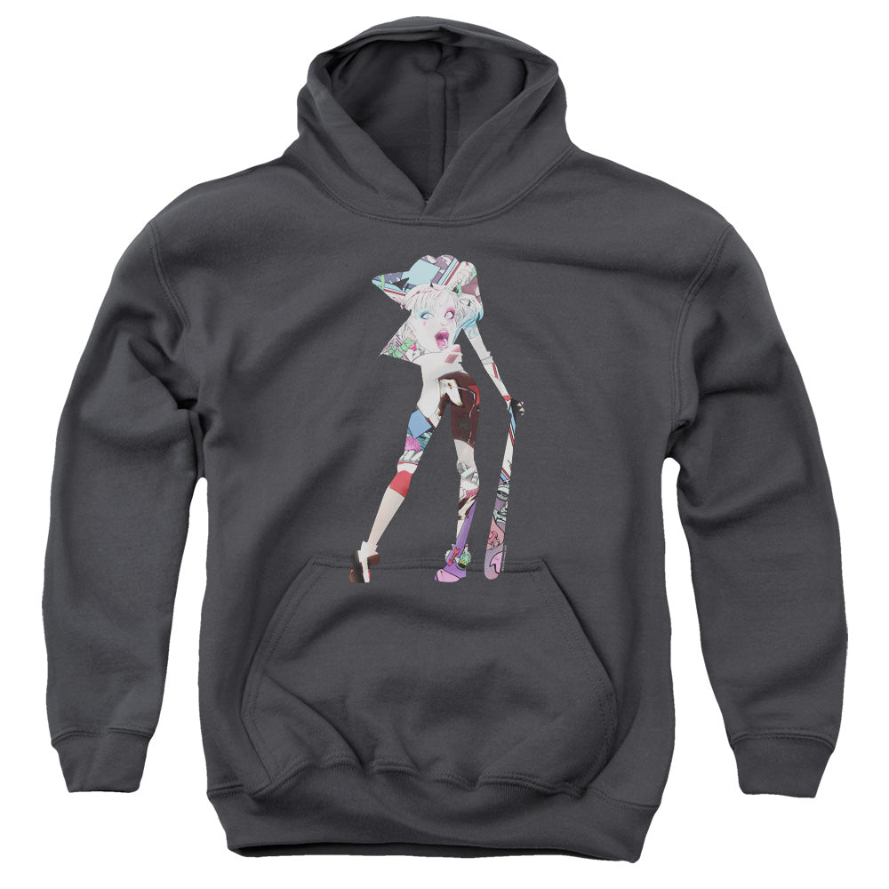 Batman Scene Inside Kids Youth Hoodie Charcoal