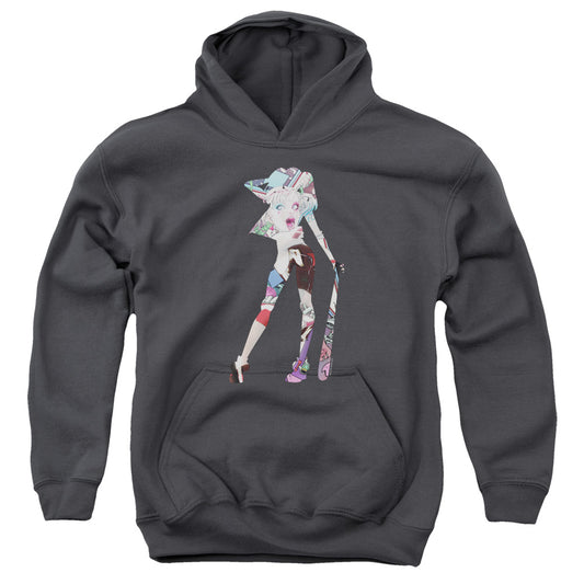Batman Scene Inside Kids Youth Hoodie Charcoal