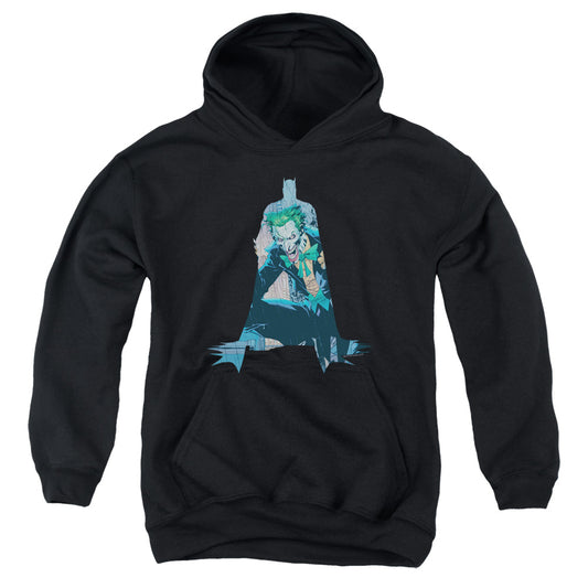Batman Scene Inside Kids Youth Hoodie Black