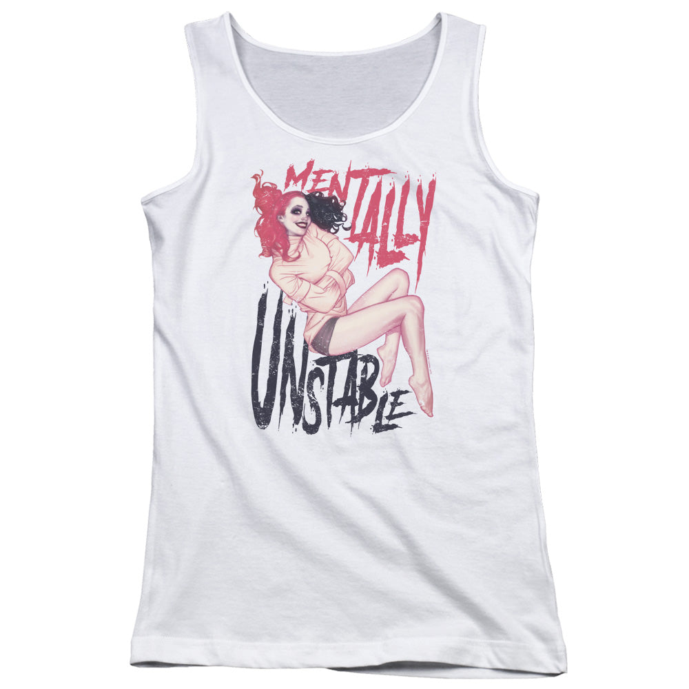 Batman Unstable Womens Tank Top Shirt White