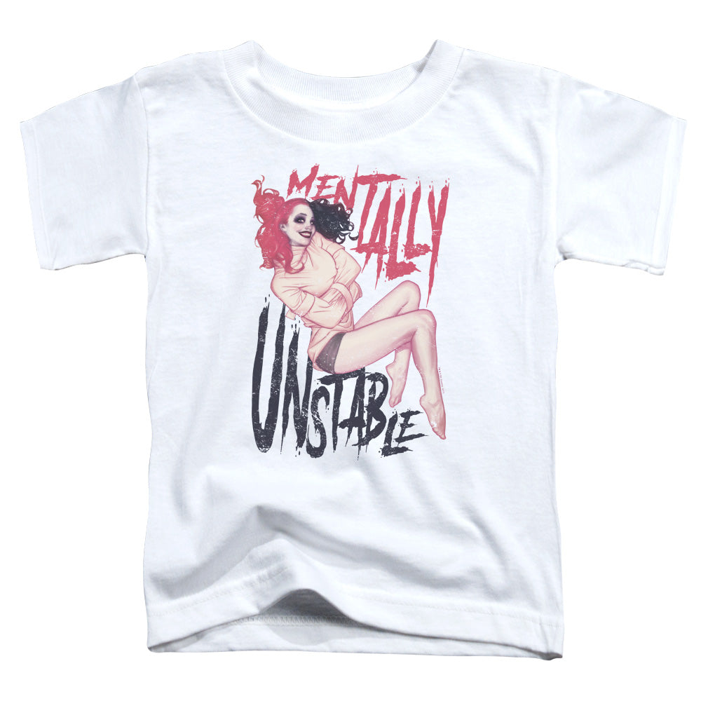 Batman Unstable Toddler Kids Youth T Shirt White