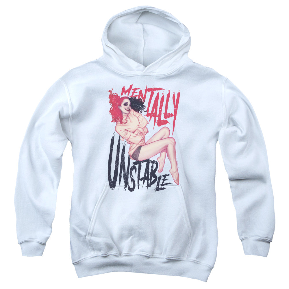 Batman Unstable Kids Youth Hoodie White