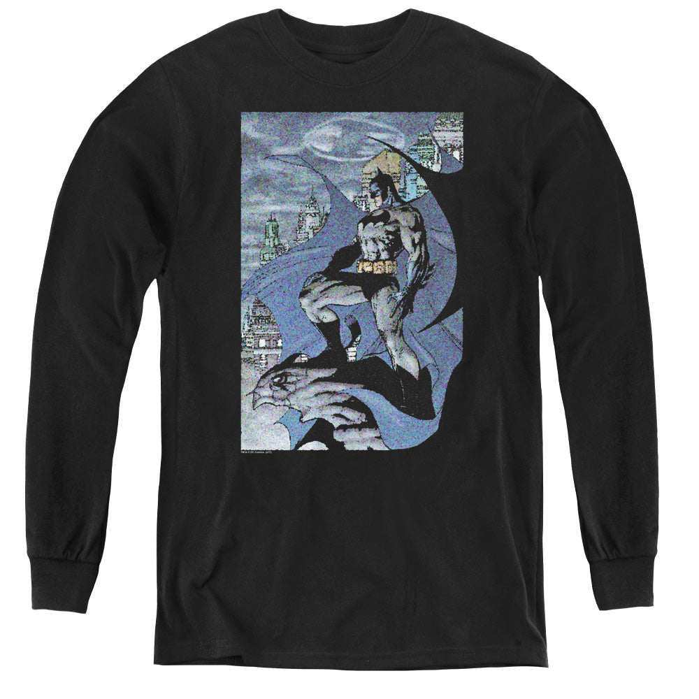 Batman Seurbat Long Sleeve Kids Youth T Shirt Black