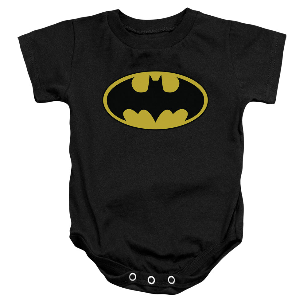 Batman Classic Logo Infant Baby Snapsuit Black 