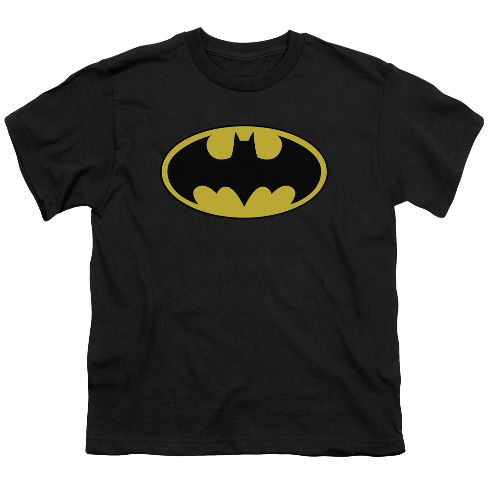 Batman Classic Logo Kids Youth T Shirt Black