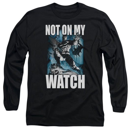 Batman Not On My Watch Mens Long Sleeve Shirt Black