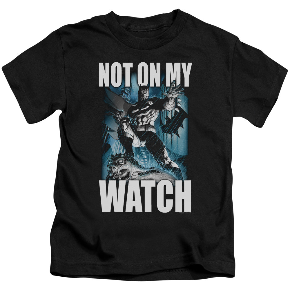 Batman Not On My Watch Juvenile Kids Youth T Shirt Black