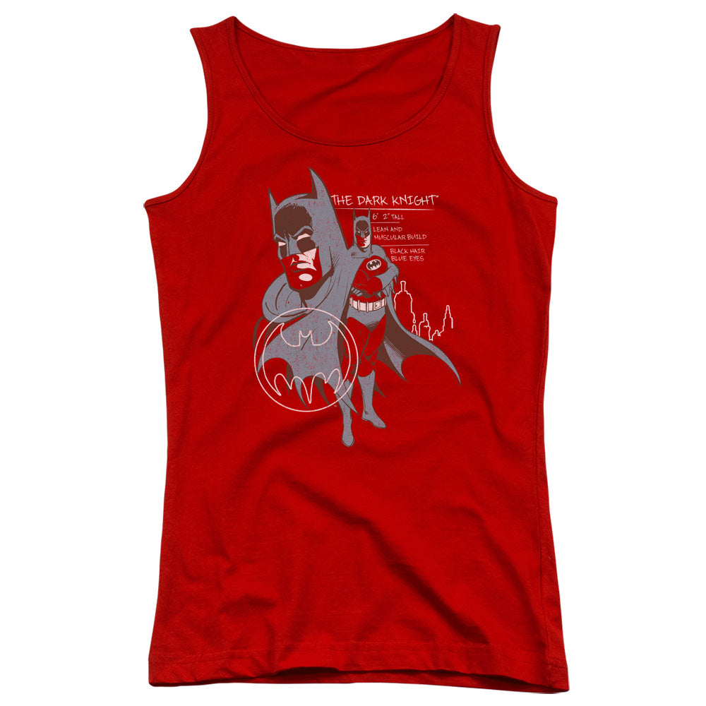 Batman Lean And Muscular Womens Tank Top Shirt Red