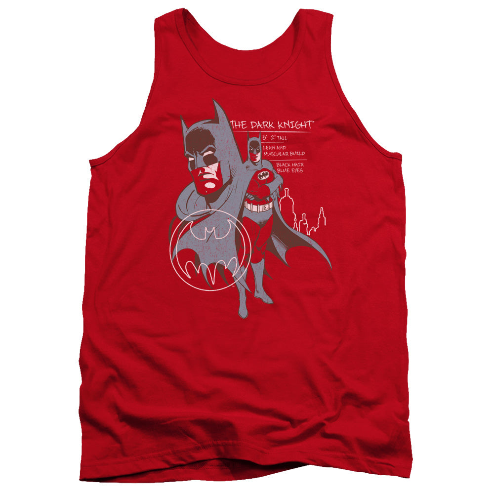 Batman Lean And Muscular Mens Tank Top Shirt Red