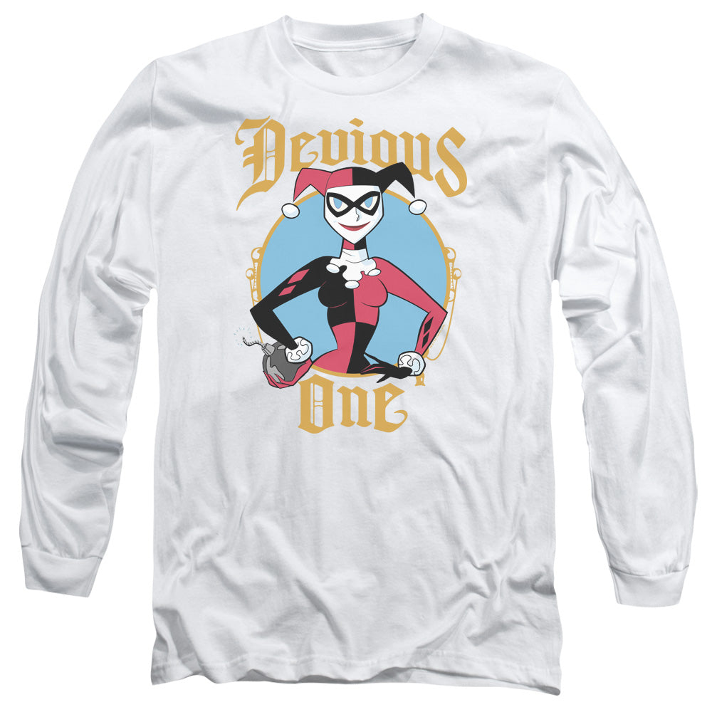 Batman Devious One Mens Long Sleeve Shirt White
