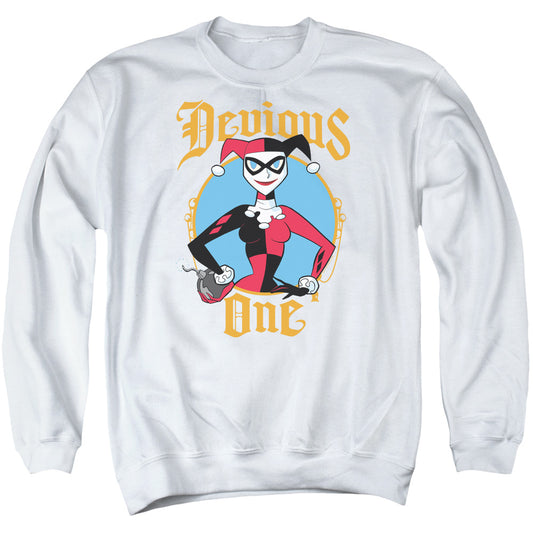 Batman Devious One Mens Crewneck Sweatshirt White