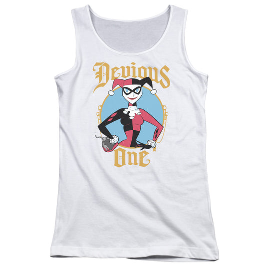 Batman Devious One Womens Tank Top Shirt White