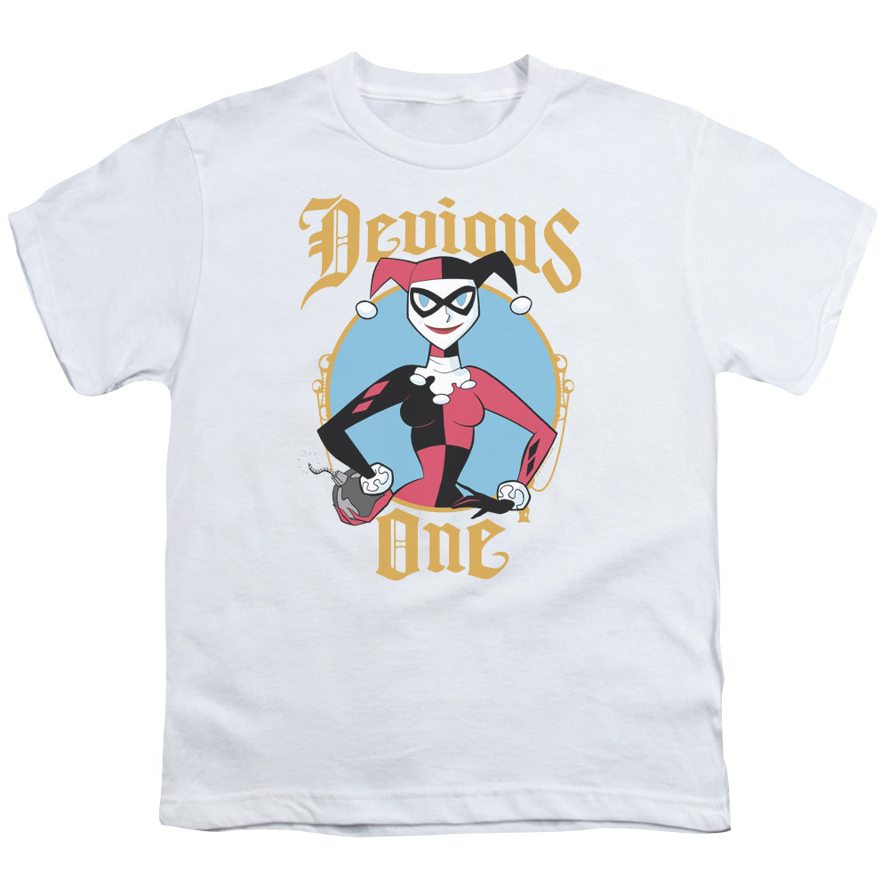 Batman Devious One Kids Youth T Shirt White
