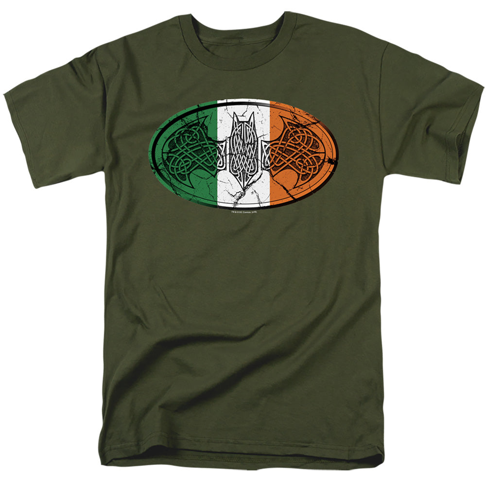 Batman Irish Celtic Symbol Mens T Shirt Military Green