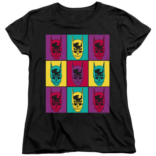 Batman Warhol Batman Womens T Shirt Black