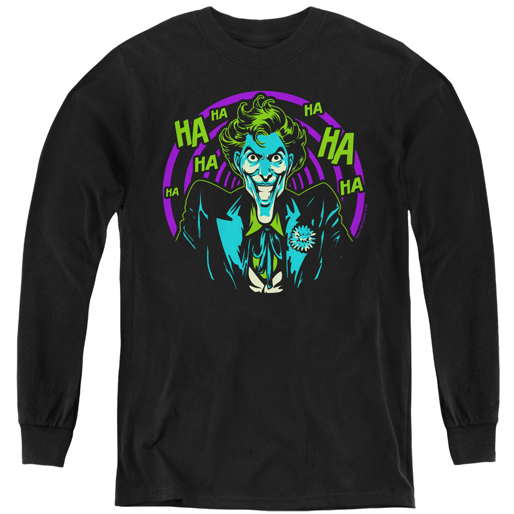 Batman Hahaha Long Sleeve Kids Youth T Shirt Black