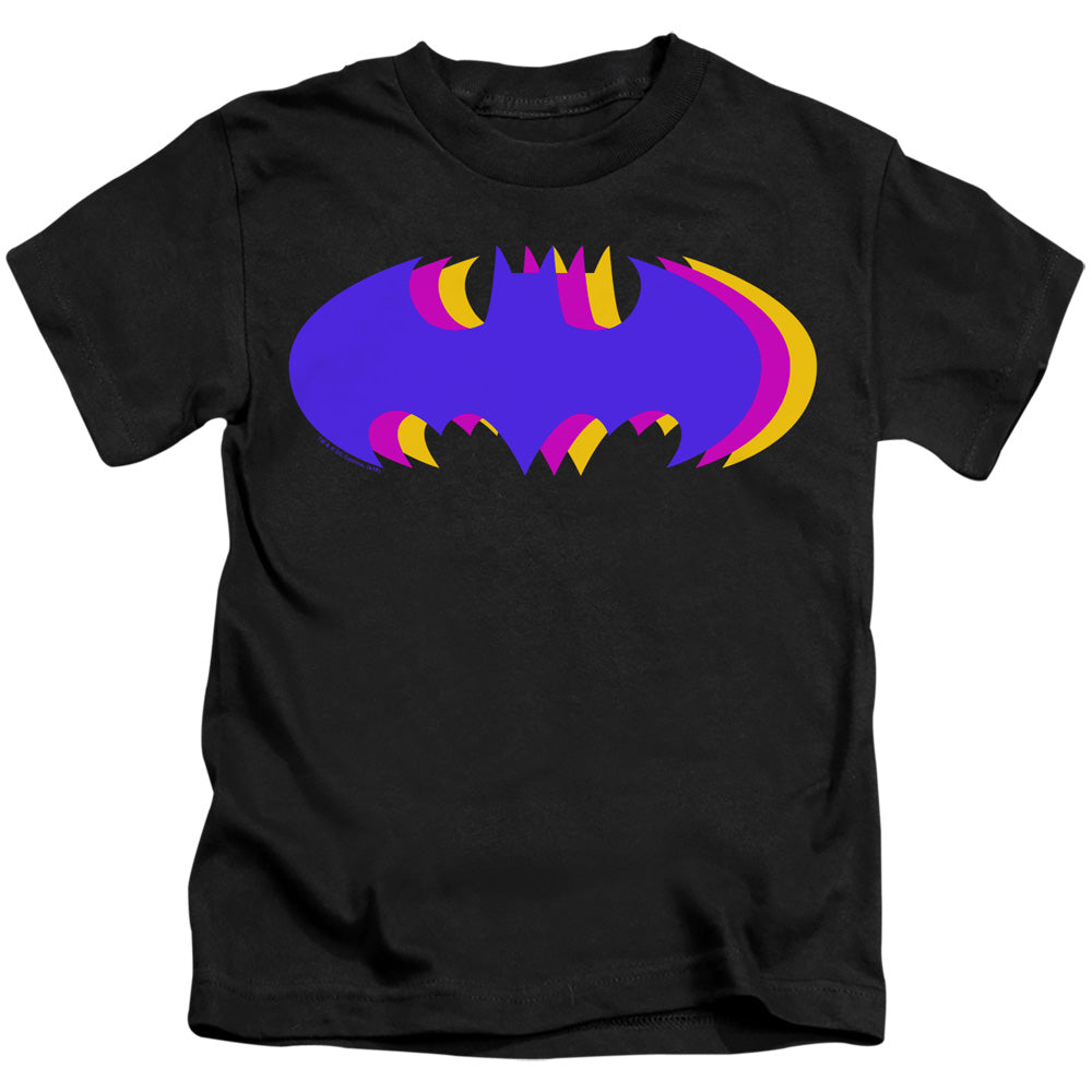 Batman Tri Colored Symbol Juvenile Kids Youth T Shirt Black
