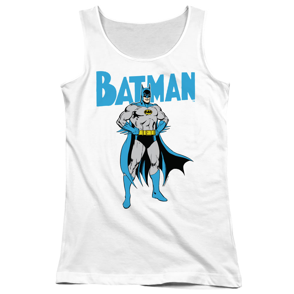 Batman Stance Womens Tank Top Shirt White