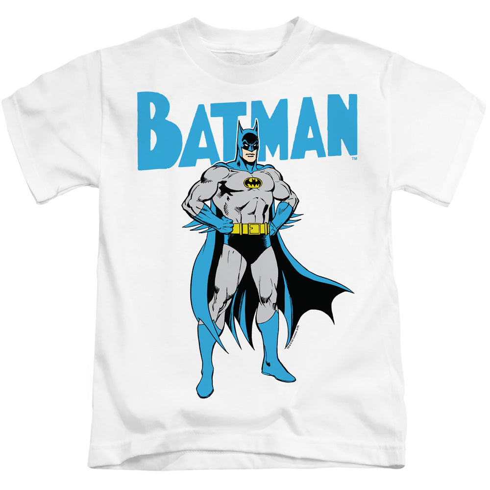 Batman Stance Juvenile Kids Youth T Shirt White