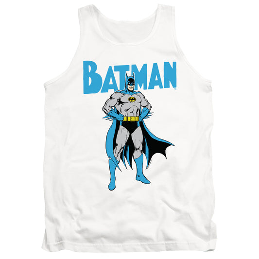 Batman Stance Mens Tank Top Shirt White