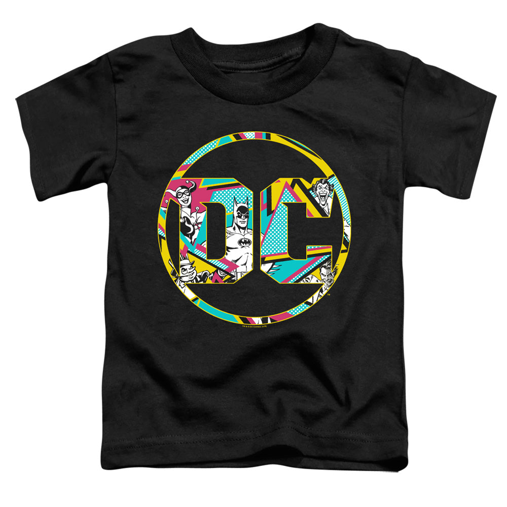 Batman 80s Bat Logo Toddler Kids Youth T Shirt Black