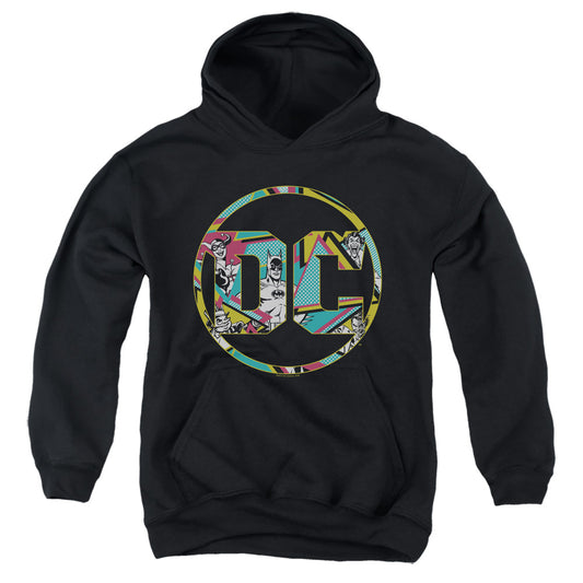 Batman 80s Bat Logo Kids Youth Hoodie Black