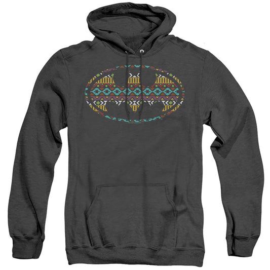 Batman Aztec Fill Heather Mens Hoodie Black