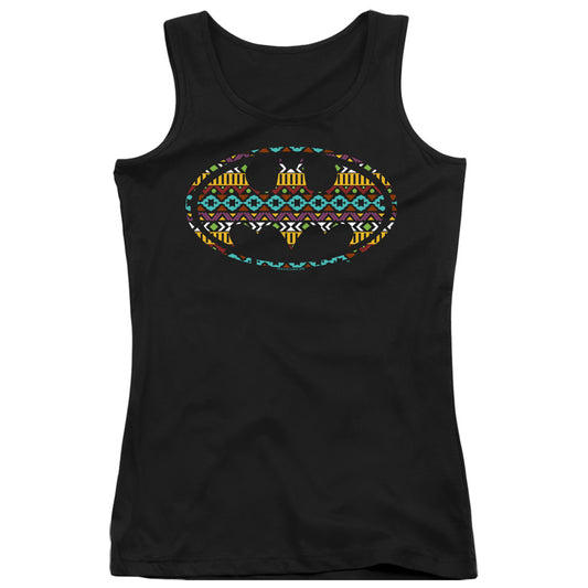 Batman Aztec Fill Womens Tank Top Shirt Black