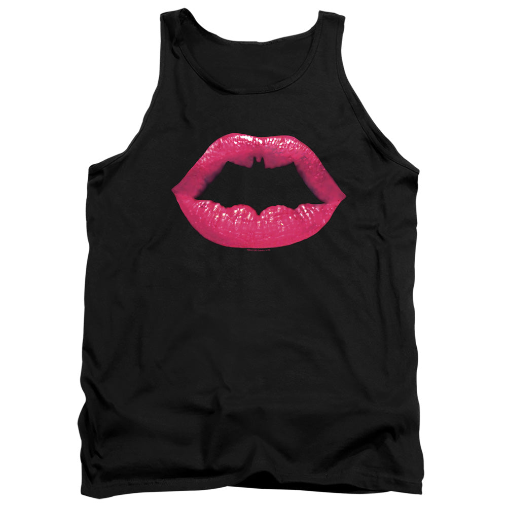 Batman Bat Kiss Mens Tank Top Shirt Black