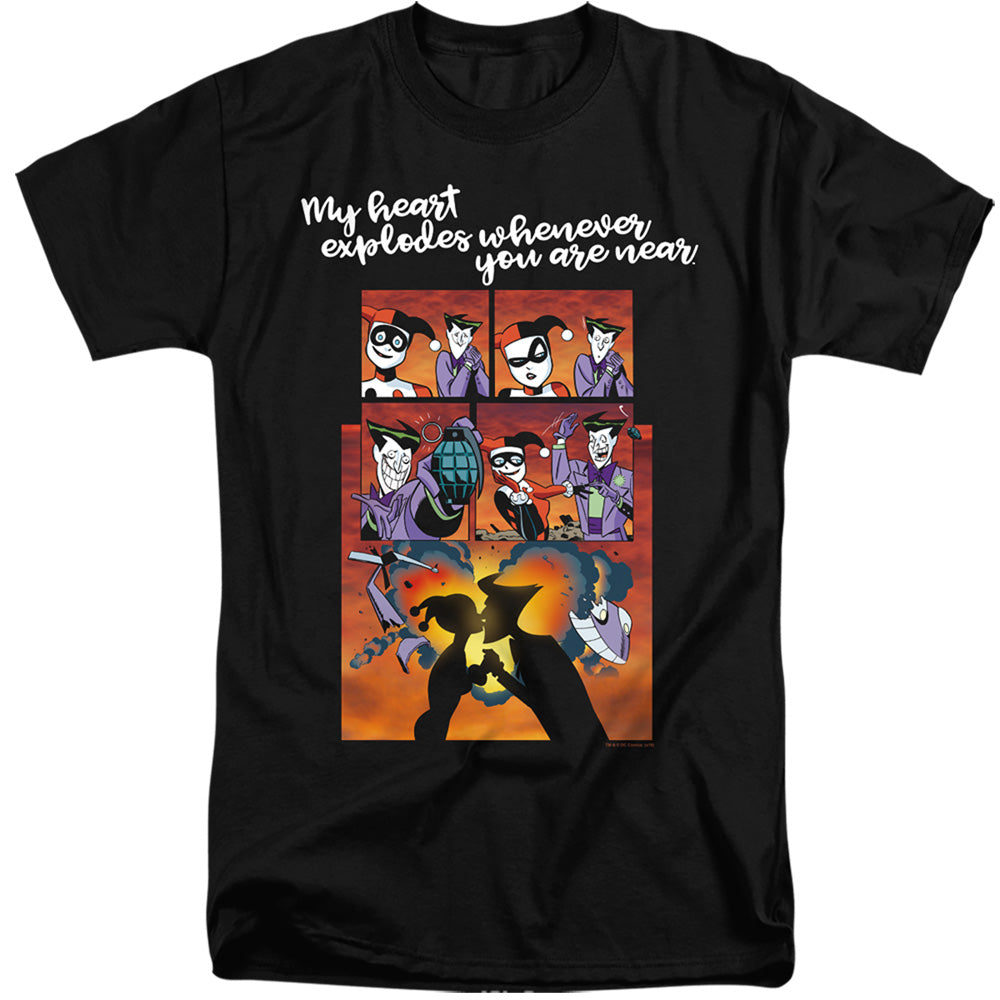 Batman Explode Mens Tall T Shirt Black