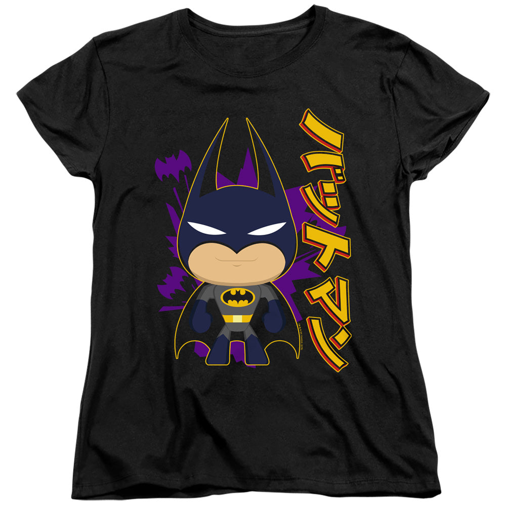Batman Cute Kanji Womens T Shirt Black