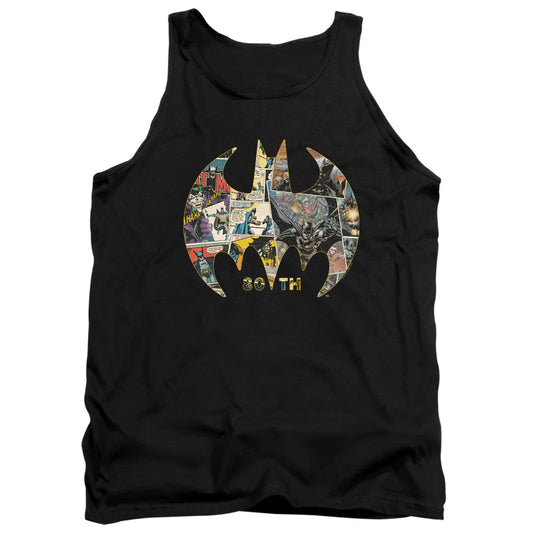 Batman 80th Shield Mens Tank Top Shirt Black