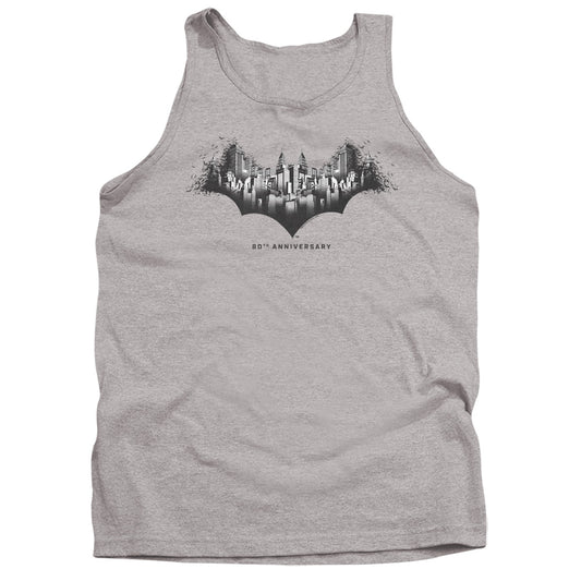 Batman Gotham Shield Mens Tank Top Shirt Athletic Heather